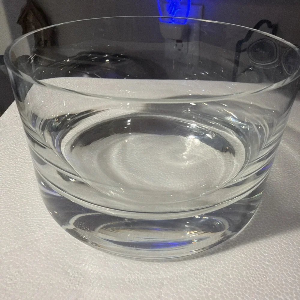 Vtg Set Of 2 Krosno‎ Poland Glass Bowls